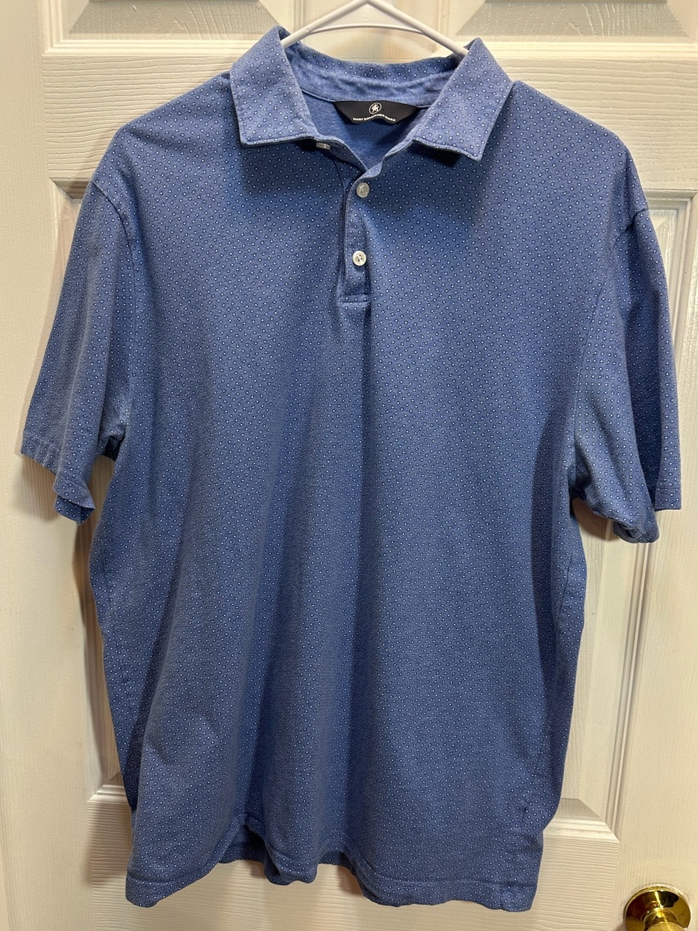 Hart Schaffner Marx Blue Short-Sleeve Polo